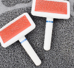 Slicker Pet Brush White and Red